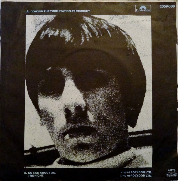 Jam - Down in the Tube Station At Night back cover