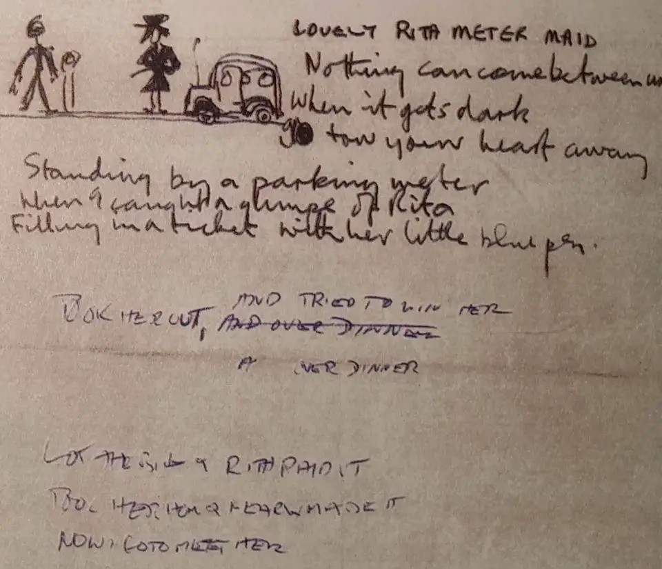 Beatles - Lovely Rita Lyrics